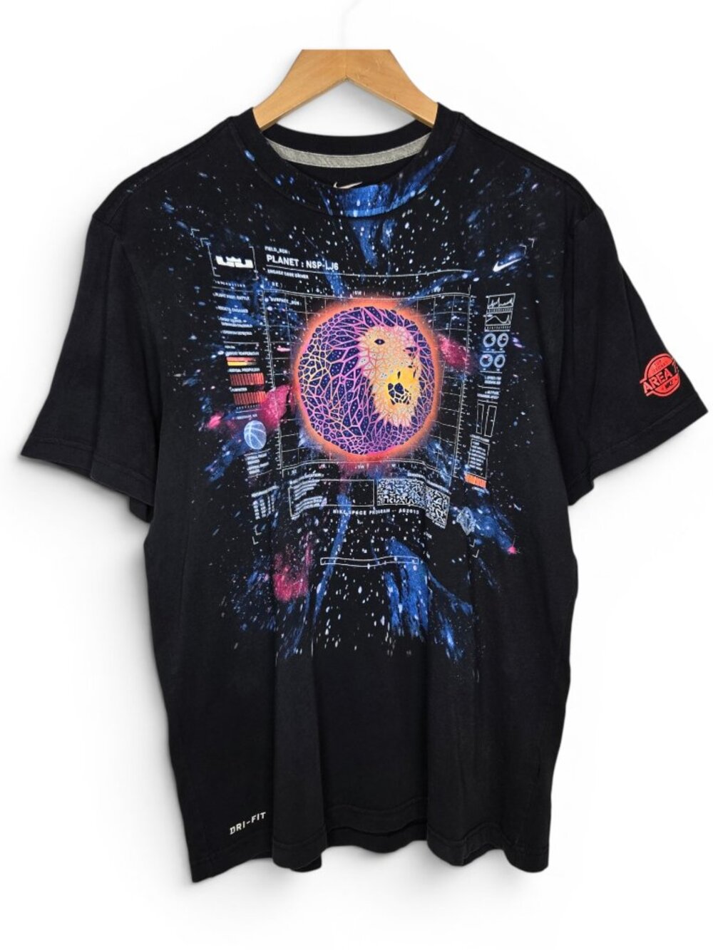 Nike Lebron James Area 72 Shirt Mens Futuristic Space Lion Basketball All Star L